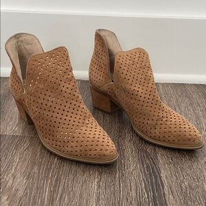 Steven by Steve Madden Perforated Brown Ankle Boots